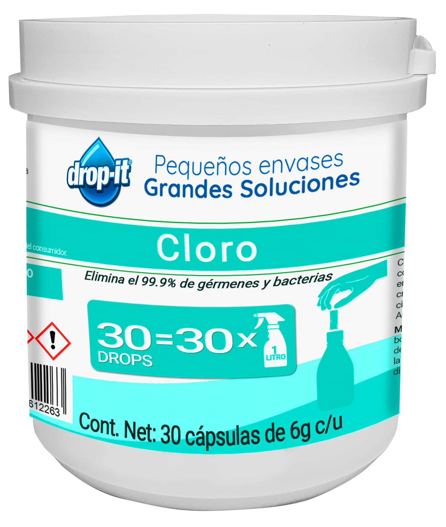 CLORO CUBETA CON 30PZ DROP IT