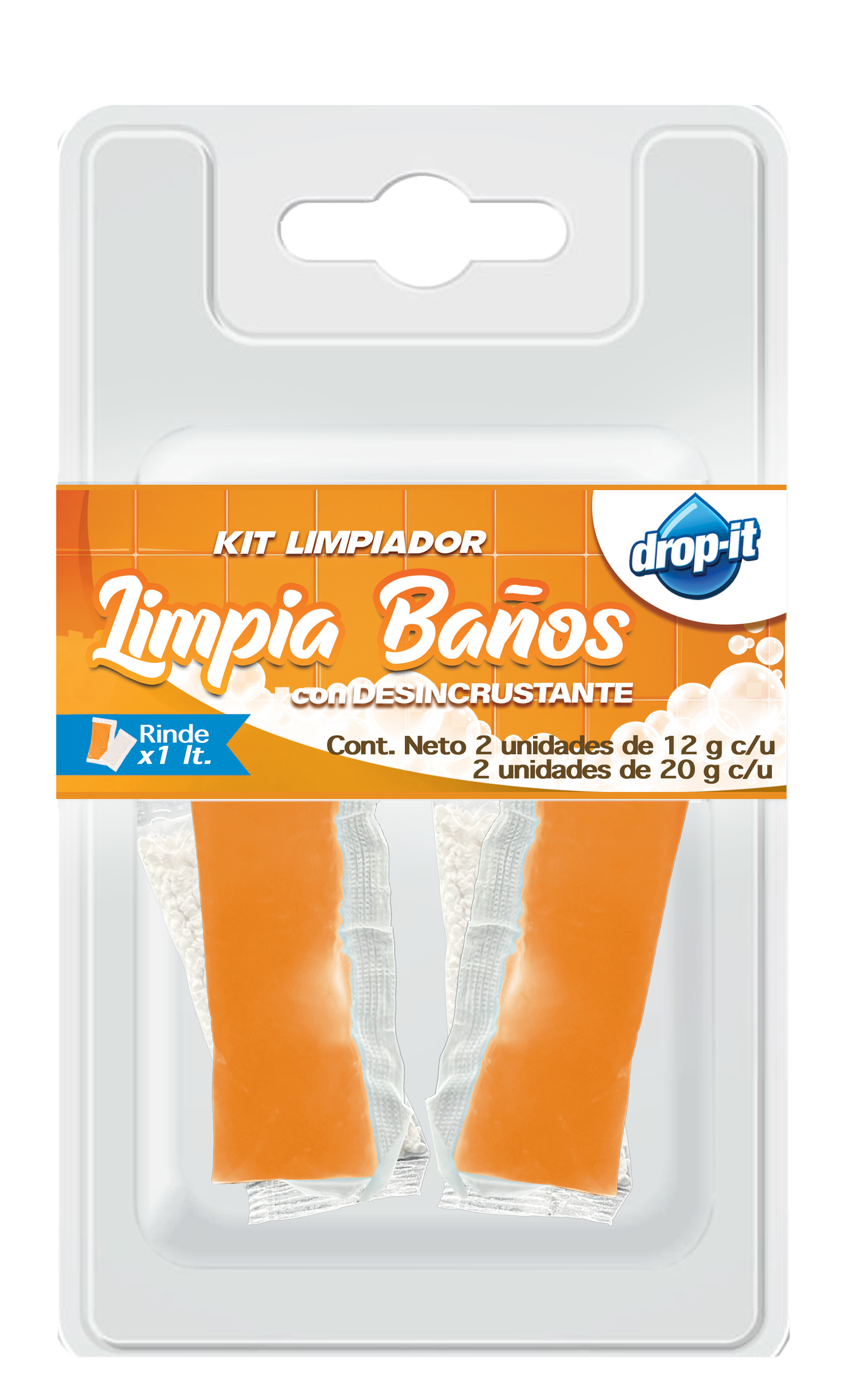 Kit Limpia Baños con Desincrustante Drop It – 4 Bolsitas de 18 g