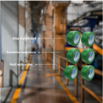 Cinta Adhesiva Delimitadora Verde 48 Mm X 33 Mts 6pack