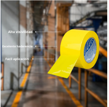 Cinta Adhesiva Delimitadora Amarilla 48 Mm X 33 Mts