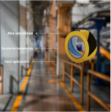 Cinta Delimitadora Amarillo/negro 96 Mm X 33 Mts Amarillo/negro Rayas