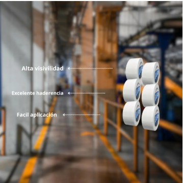 Cinta Adhesiva Delimitadora Blanca 48 Mm X 33 Mts 6 Pack