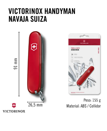 Navaja Victorinox Handyman Roja Con 24 Funciones