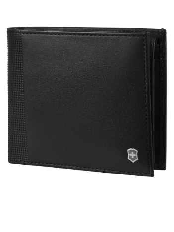 Victorinox Cartera Altius Deluxe Bi Fold, Negra Color Negro Diseño De La Tela