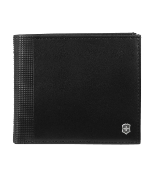Victorinox Cartera Altius Deluxe Bi Fold, Negra Color Negro Diseño De La Tela