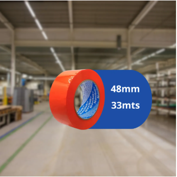 Cinta Adhesiva Delimitadora Naranja 48 Mm X 33 Mts Naranja