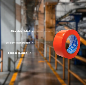 Cinta Adhesiva Delimitadora Naranja 48 Mm X 33 Mts Naranja