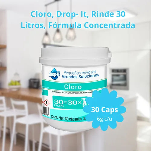 CLORO CUBETA CON 30PZ DROP IT