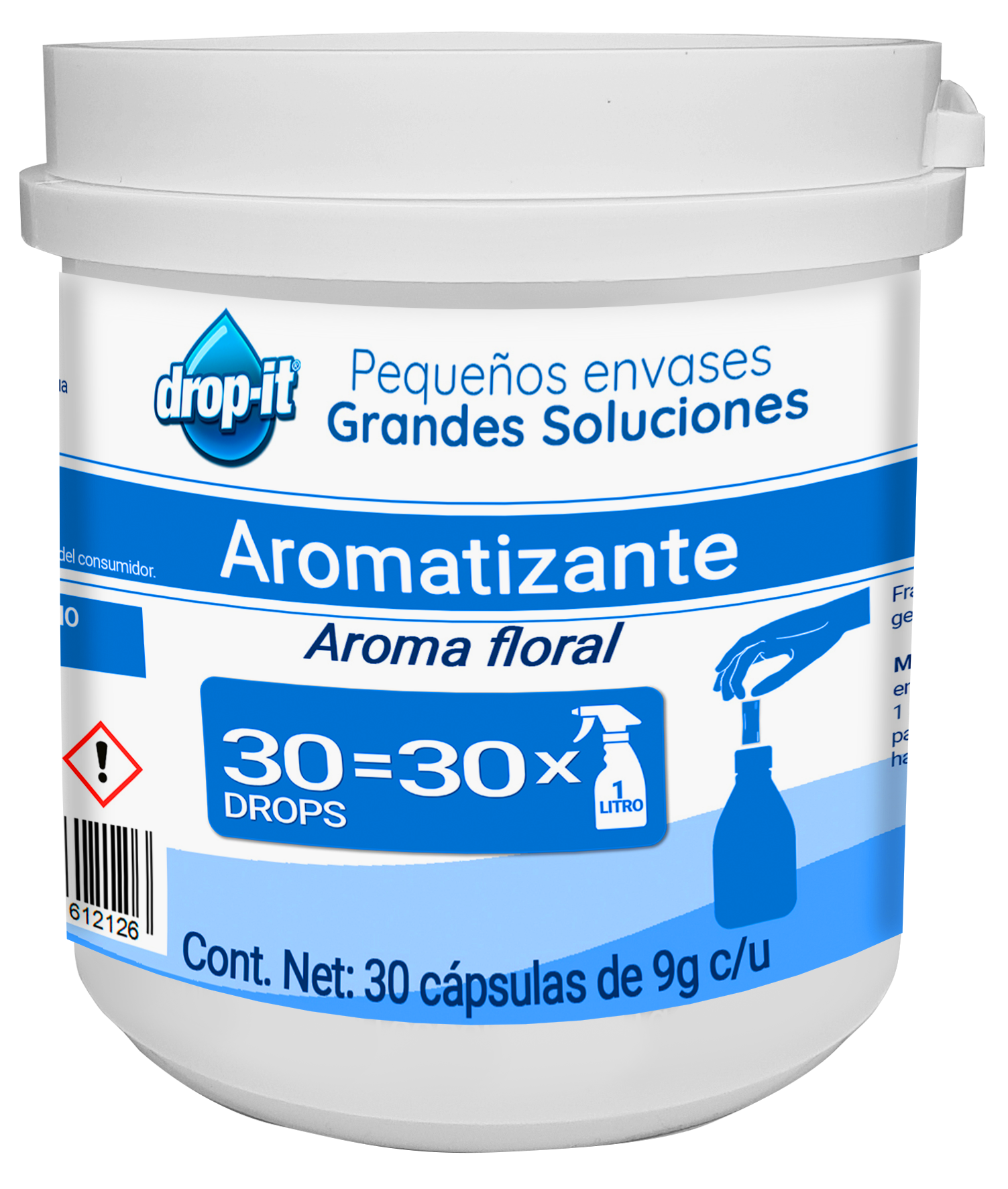 Aromatizante Floral en Cubeta con 30 Piezas Drop It