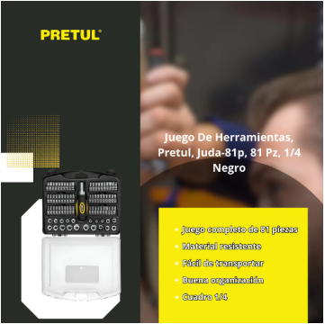 JUEGO DE DADOS, 81 PIEZAS, PRETUL