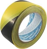 Cinta Delimitadora Navitek 48mm X 33m Negro/amarillo Pvc Adhesiva Suelos Rayas