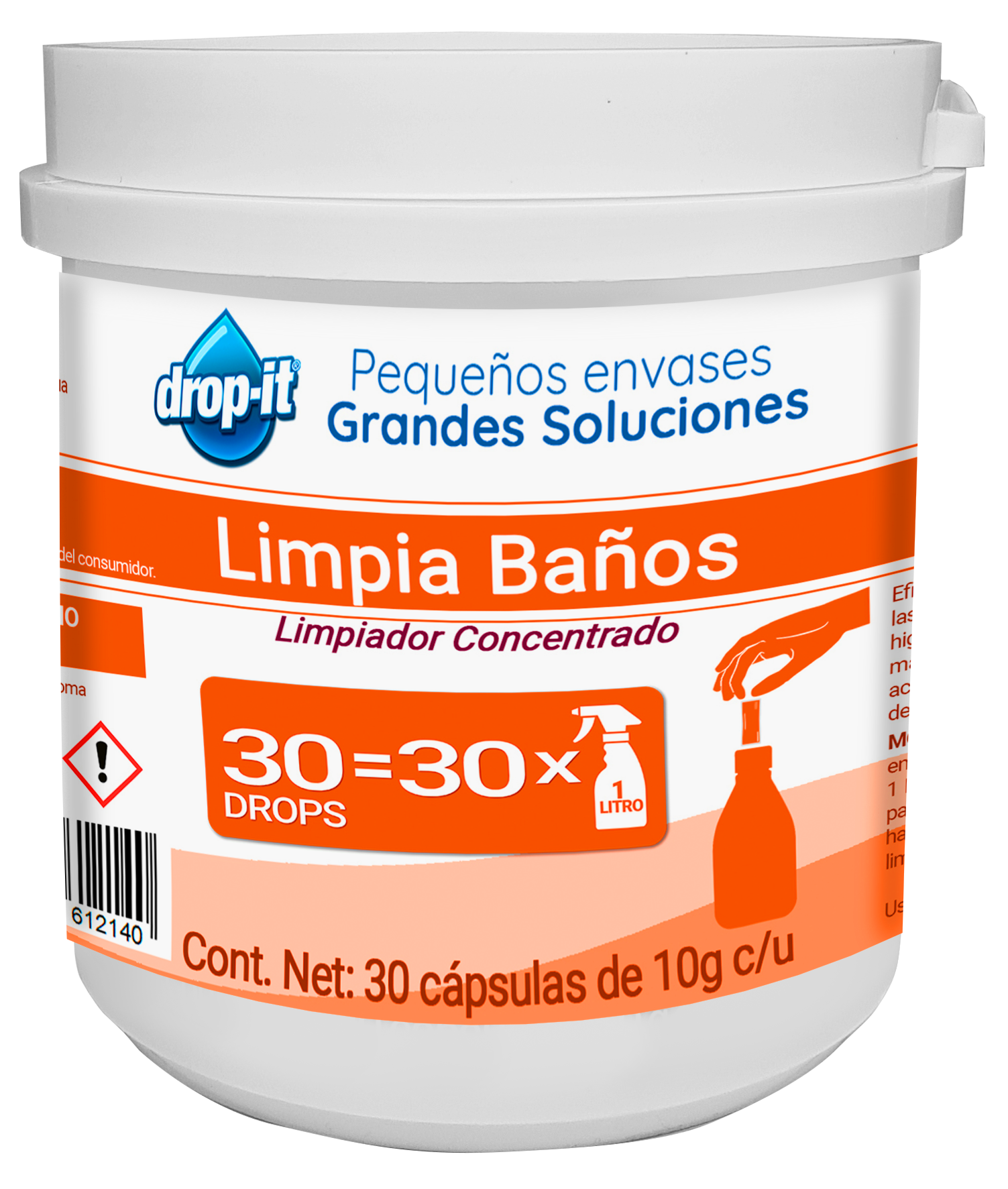 LIMPIA BAÑOS CUBETA CON 30PZ DROP IT