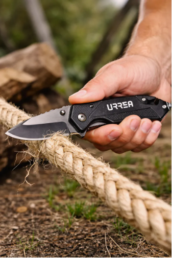 Navaja Abatible Urrea 686 – 1 Hoja, Color Negro